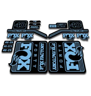 Fox 40 Factory Fork Stickers 2016 -17 - light blue