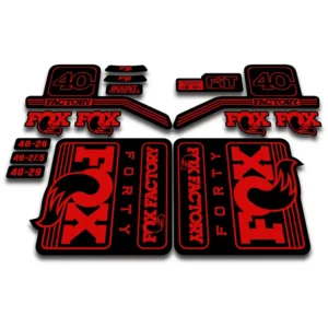 Fox 40 Factory Fork Stickers 2016 -17 - red