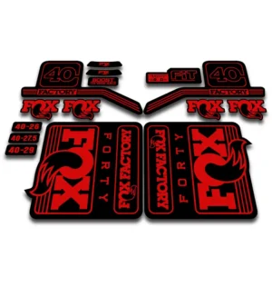 Fox 40 Factory Fork Stickers 2016 -17 - red
