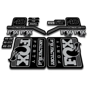 Fox 40 Factory Fork Stickers 2016 -17 - silver