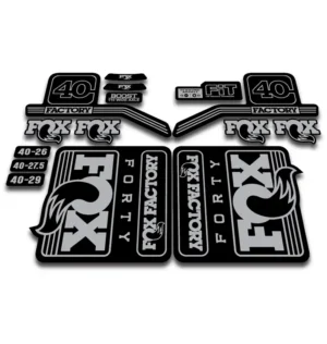 Fox 40 Factory Fork Stickers 2016 -17 - silver