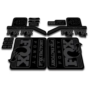Fox 40 Factory Fork Stickers 2016 -17 - stealth