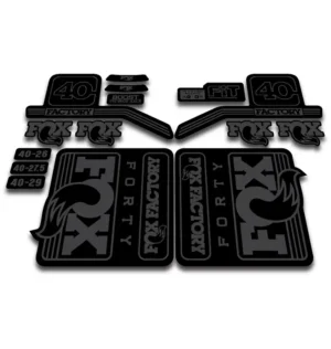 Fox 40 Factory Fork Stickers 2016 -17 - stealth