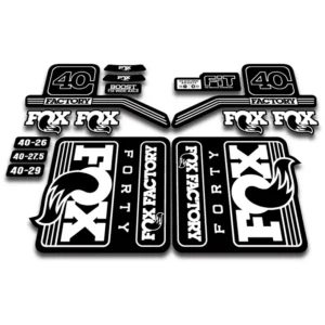 Fox 40 Factory Fork Stickers 2016 -17 - white