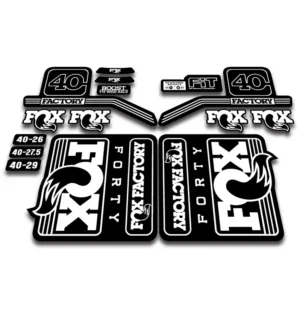 Fox 40 Factory Fork Stickers 2016 -17 - white