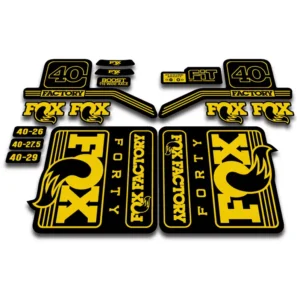 Fox 40 Factory Fork Stickers 2016 -17 - yellow