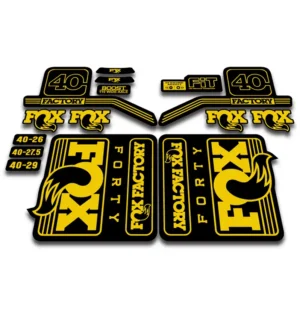 Fox 40 Factory Fork Stickers 2016 -17 - yellow