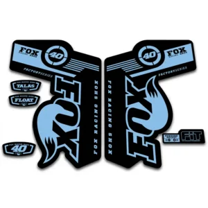 Fox 40 Talas Float Fork Stickers 2011 2014 light blue