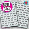 Golf planner stickers