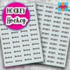 Hockey planner stickers