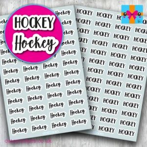 Hockey planner stickers
