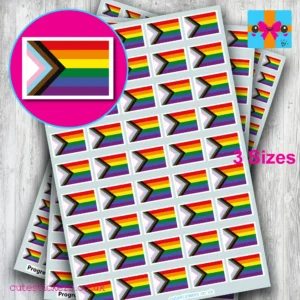 Inclusive Progress Pride Flag stickers