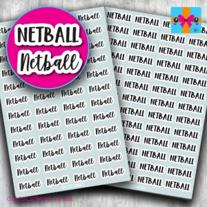Netball planner stickers