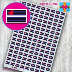 bdsm leather flag stickers 10mm x 7mm