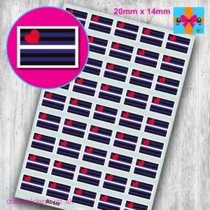 leather bdsm flag stickers 20mm x 14mm