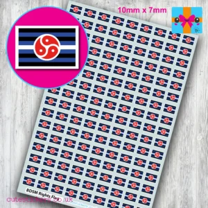 bdsm rights flag stickers 10mm