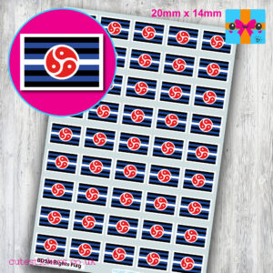 bdsm rights flag stickers 20mm