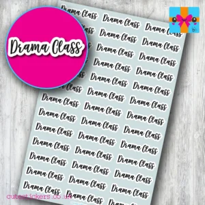 drama class planner stickers
