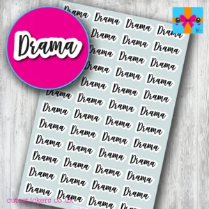drama planner stickers