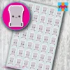 grey wheelie bin planner stickers cute kawaii