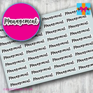 management planner stickers script