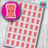 red wheelie bin planner stickers kawaii
