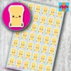 yellow wheelie bin planner stickers