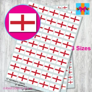 England St Georges Cross English Flag Stickers