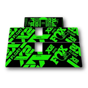 Fox Float Performance Elite rear shock stickers 2021 2024 - fluorescent green