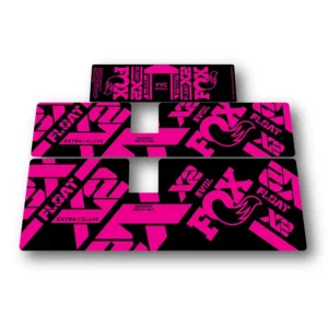 Fox Float Performance Elite rear shock stickers 2021 2024 - fluorescent pink