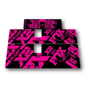 Fox Float Performance Elite rear shock stickers 2021 2024 - fluorescent pink
