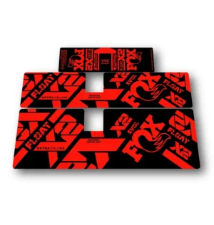 Fox Float Performance Elite rear shock stickers 2021 2024 - fluorescent red
