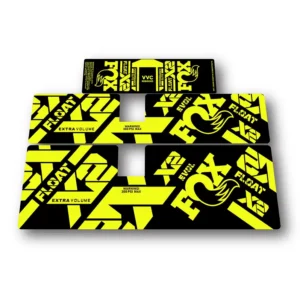 Fox Float Performance Elite rear shock stickers 2021 2024 - fluorescent yellow