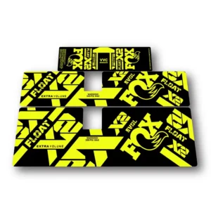 Fox Float Performance Elite rear shock stickers 2021 2024 - fluorescent yellow