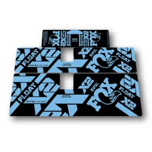 Fox Float Performance Elite rear shock stickers 2021 2024 - light blue
