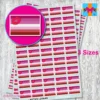 Lipstick Lesbian flag stickers 3 sizes
