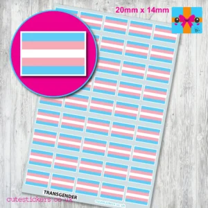 Transgender flag stickers 20mm