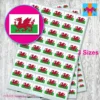 Welsh flag stickers 3 sizes