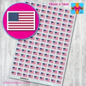 America US USA flag stickers 10mm