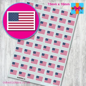 American United States USA flag stickers 15m