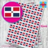 Dominican Republic flag stickers 3 sizes