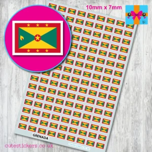 Grenada flag stickers 10mm