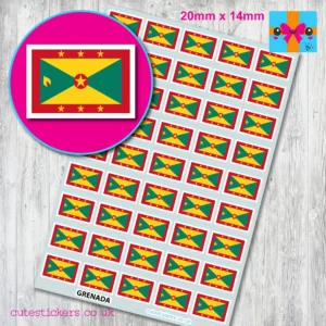 Grenada flag stickers 20mm