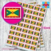 Grenada flag stickers 3 sizes