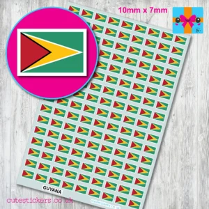 Guyana flag stickers 10mm