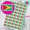 Guyana flag stickers 3 size