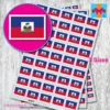 Haiti flag stickers 3 sizes