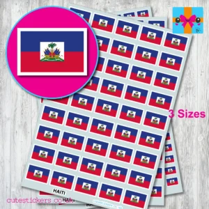 Haiti flag stickers 3 sizes