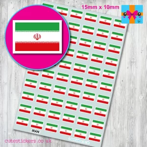 Iran Flag stickers 15mm