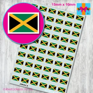Jamaica Flag stickers 15mm